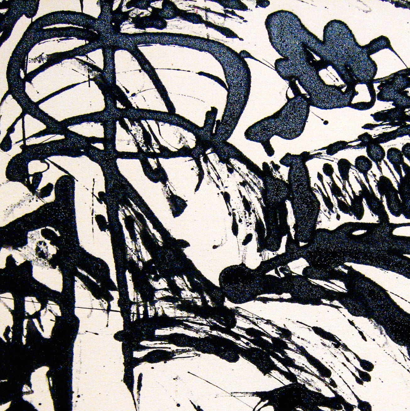 Detail from Echo: Number 25, 1951 by Jackson Pollock.