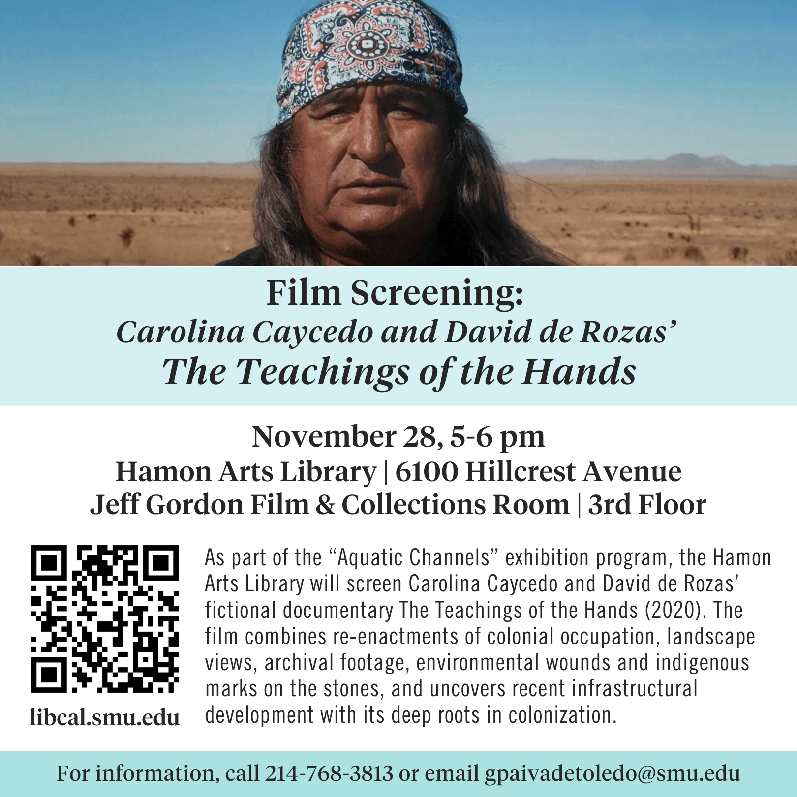 The Teachings of the Hands film screening on Nov. 28